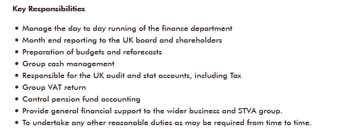 cima jobs responsibilities